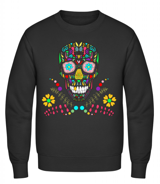 Colorful Skull - Classic Set-In Sweatshirt - Black - Vorn