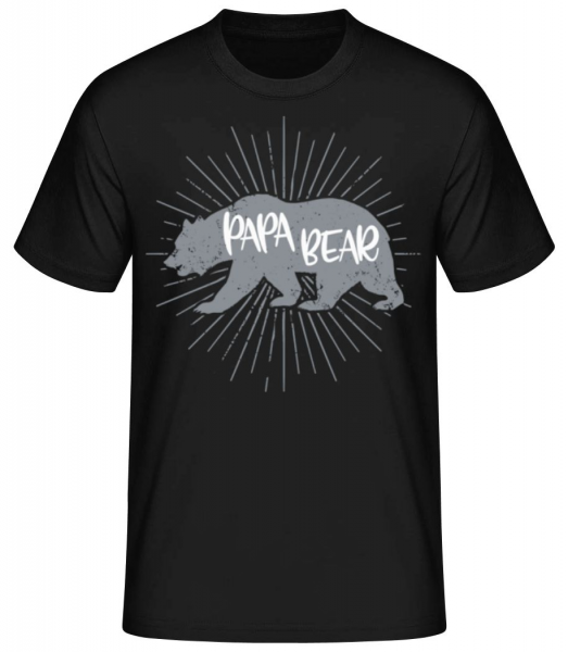 Papa Bear - Männer Basic T-Shirt - Schwarz - Vorne