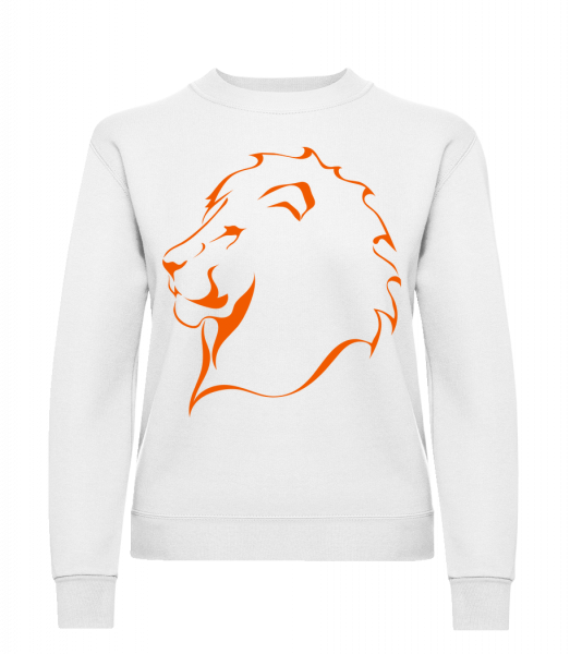 Lion - Classic Ladies’ Set-In Sweatshirt - White - Vorn