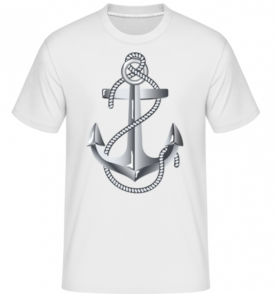 Anchor Rope Comic Silver - Shirtinator Männer T-Shirt - Weiß - Vorn