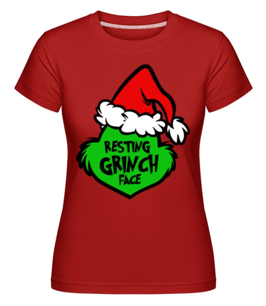 Resting Grinch Face 2 -  Shirtinator Women's T-Shirt - Red - Front