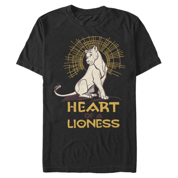 Disney - Der König der Löwen - Nala Lioness Heart - Männer T-Shirt - Schwarz - Vorne