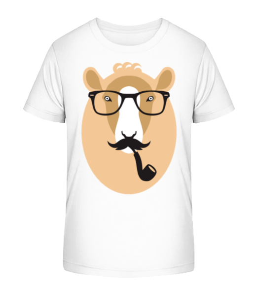 Hipster Schaf - Kinder Bio T-Shirt Stanley Stella - Weiß - Vorne