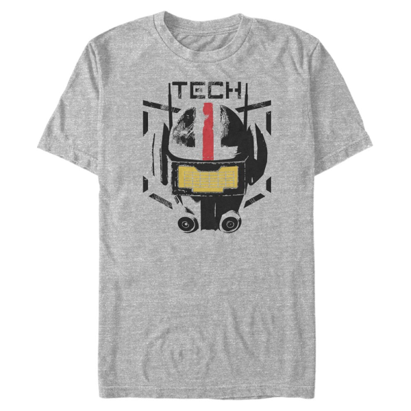 Star Wars - The Bad Batch - Big Face Tech - Männer T-Shirt - Grau meliert - Vorne