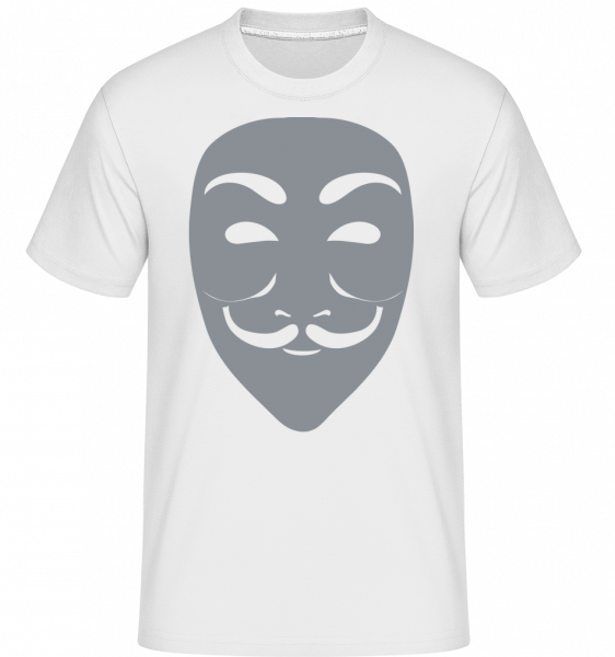Masque Icon Grey - Shirtinator Männer T-Shirt - Weiß - Vorn