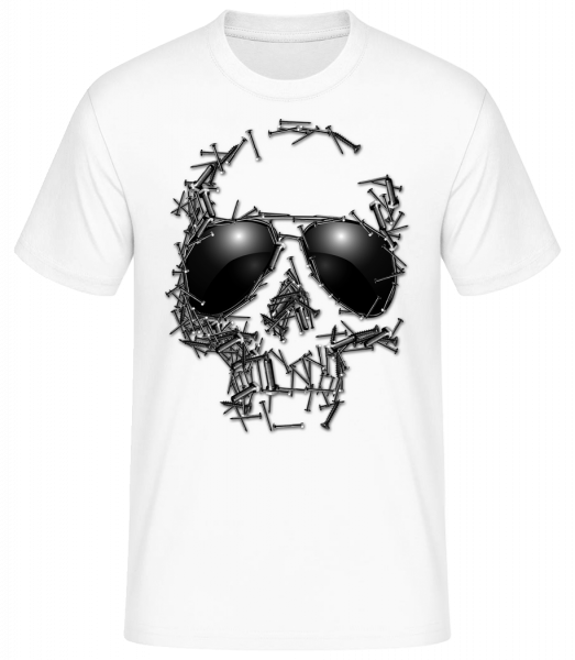 Skull Of Nails - Men's Basic T-Shirt - White - Front