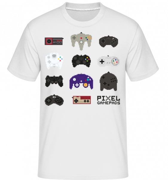 Konsolen Controller Pixel - Shirtinator Männer T-Shirt - Weiß - Vorn