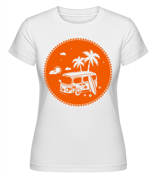 Holiday Icon Orange -  Shirtinator Women's T-Shirt - White - Vorn