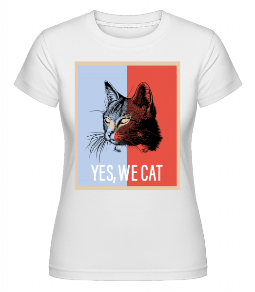 Yes We Cat -  Shirtinator Women's T-Shirt - White - Front
