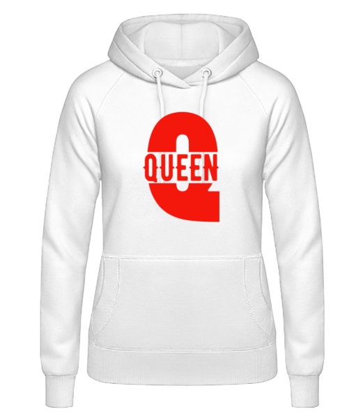 Queen Q - Women's Hoodie - White - Front