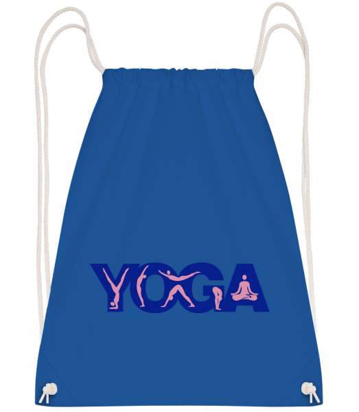 Yoga Sign Blue - Drawstring Backpack - Royal blue - Vorn