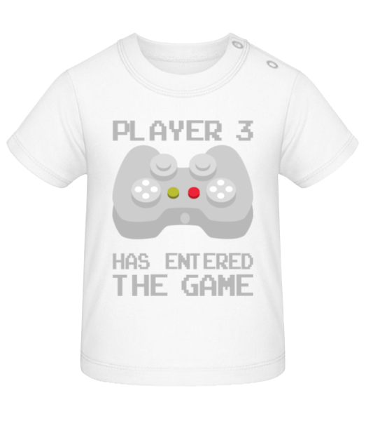 Player 3 Entered The Game - Baby T-Shirt - White - Front
