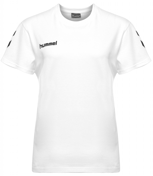 Frauen Hummel Go Cotton T-Shirt S/S - Weiß - Vorne