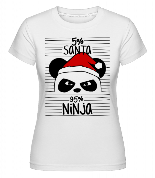 Santa Ninja Panda -  Shirtinator Women's T-Shirt - White - Vorn