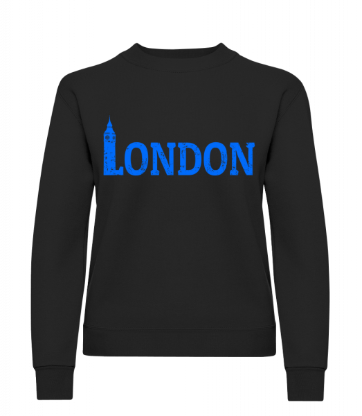 London UK - Classic Ladies’ Set-In Sweatshirt - Black - Vorn