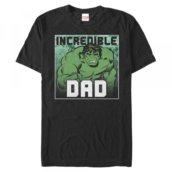 Marvel - Avengers - Hulk Incredible Dad - Vatertag - Männer T-Shirt - Schwarz - Vorne