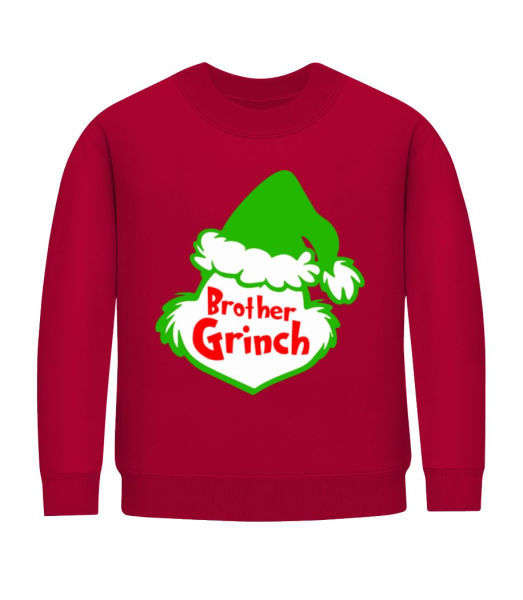 Brother Grinch - Kinder Pullover - Rot - Vorne