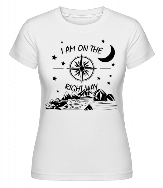 I Am On The Right Way -  Shirtinator Women's T-Shirt - White - Front