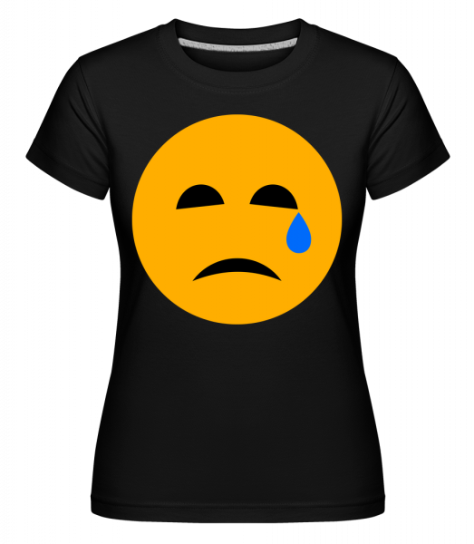 Crying Smiley -  Shirtinator Women's T-Shirt - Black - Front
