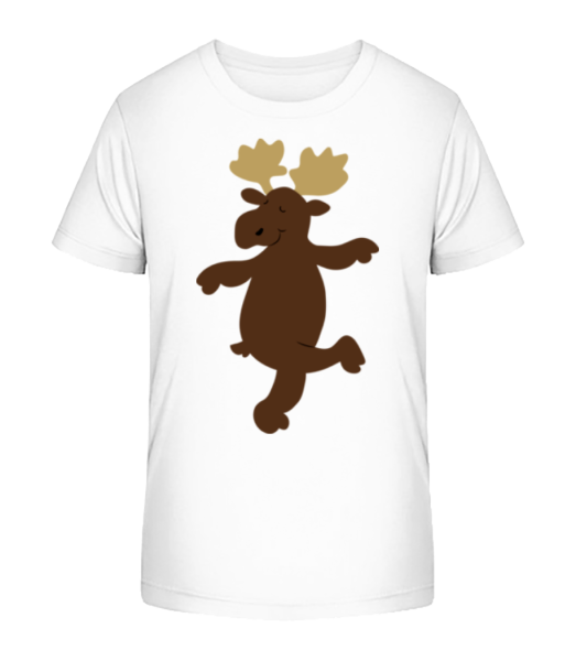 Kids Comic - Reindeer - Kid's Bio T-Shirt Stanley Stella - White - Front