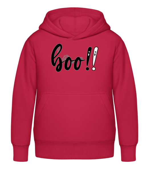Boo - Kid's Hoodie - Red - Front