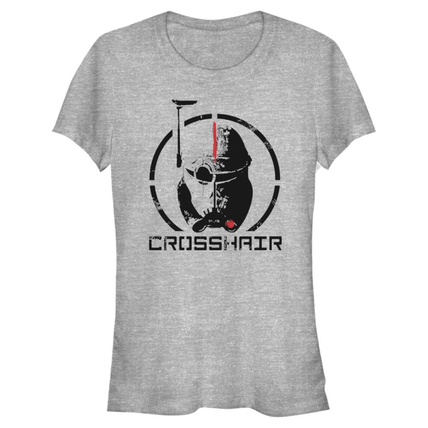 Star Wars - The Bad Batch - Big Face Crosshair - Frauen T-Shirt - Grau meliert - Vorne