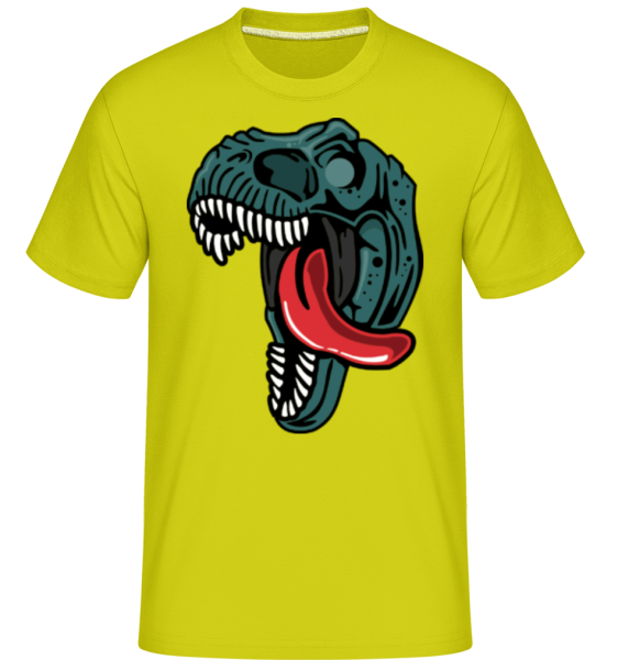 Scary Dino -  Shirtinator Men's T-Shirt - Lime - Front