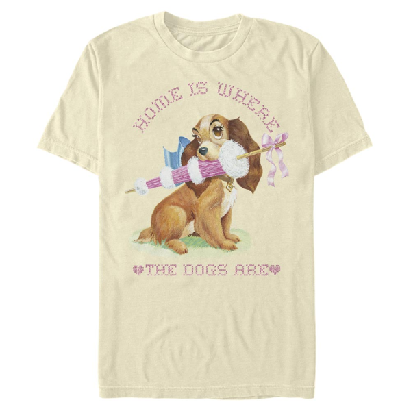 Disney Classics - Susi und Strolch - Lady Home Dog - Männer T-Shirt - Creme - Vorne
