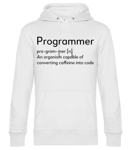 Programmer Definition - Unisex Premium Hoodie - Weiß - Vorne