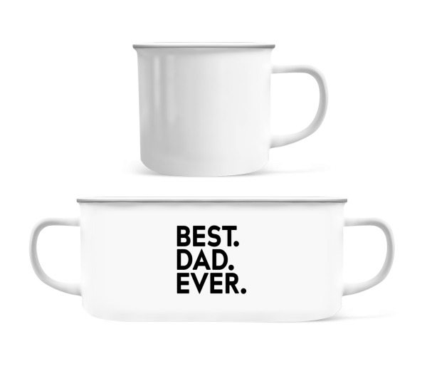 Best Dad Ever - Enamel-cup - White - Front