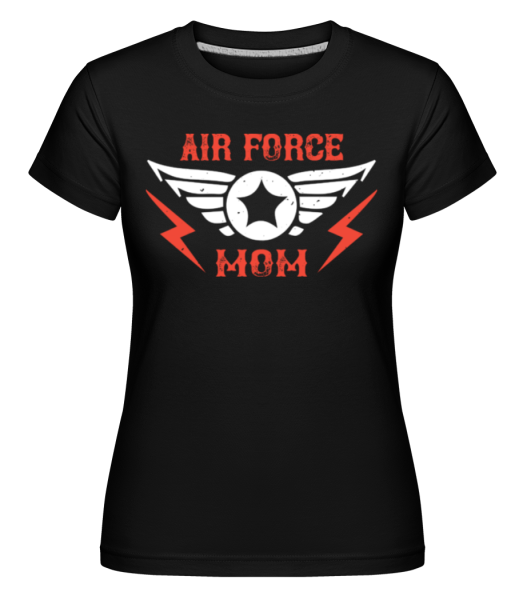 Air Force Mom -  Shirtinator Women's T-Shirt - Black - Front