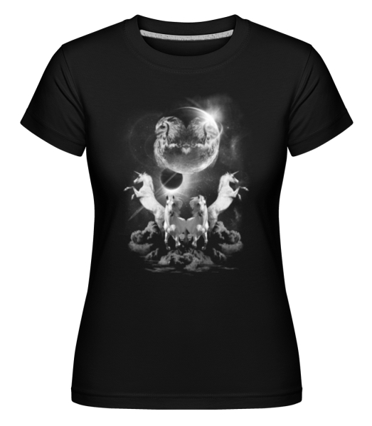 Mystic Unicorn Night -  Shirtinator Women's T-Shirt - Black - Front