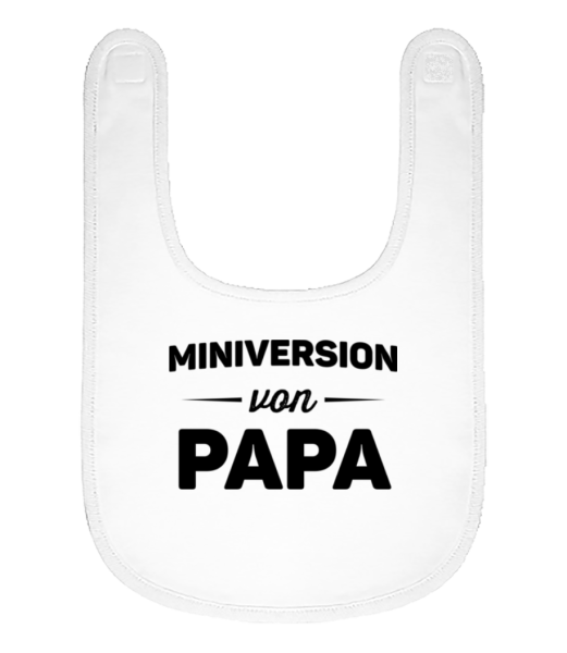 Miniversion Von Papa - Baby Bio Lätzchen - Weiß - Vorne
