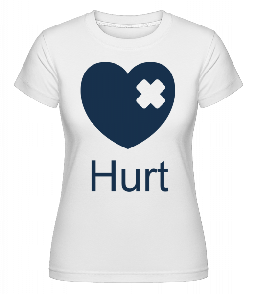 Hurt Heart -  Shirtinator Women's T-Shirt - White - Vorn