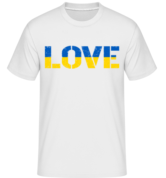 Love Ukraine -  Shirtinator Men's T-Shirt - White - Front