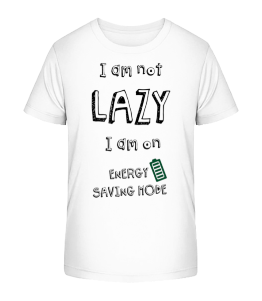 I Am Not Lazy - Kinder Bio T-Shirt Stanley Stella - Weiß - Vorne