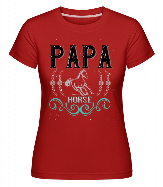 Papa Horse -  Shirtinator Women's T-Shirt - Red - Front