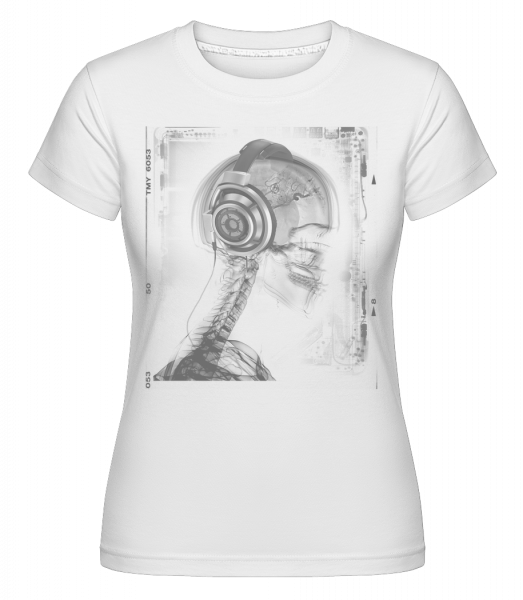 Skelett Musik - Shirtinator Frauen T-Shirt - Weiß - Vorn