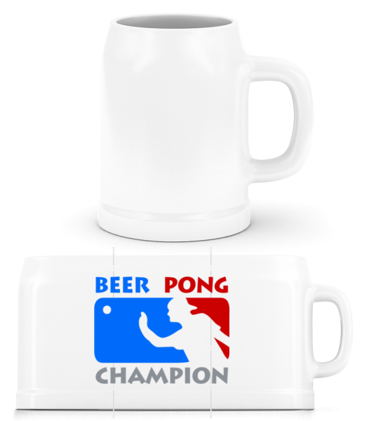 Beer Pong Champion - Beer Mug - White - Front