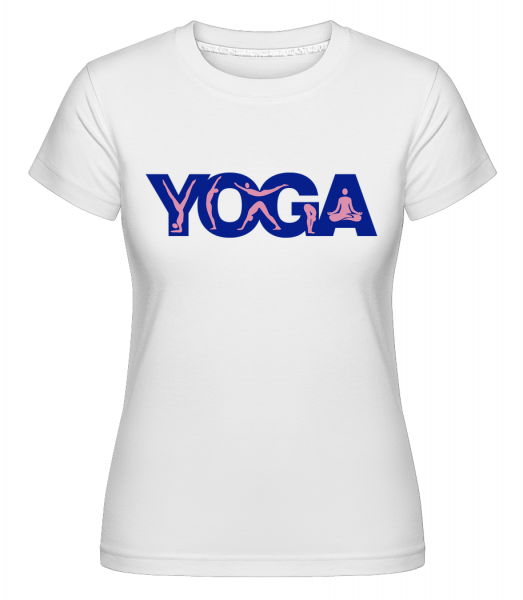 Yoga Sign Blue - Shirtinator Frauen T-Shirt - Weiß - Vorn