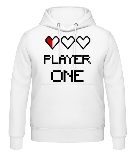 Player One - Men's Hoodie - White - Front