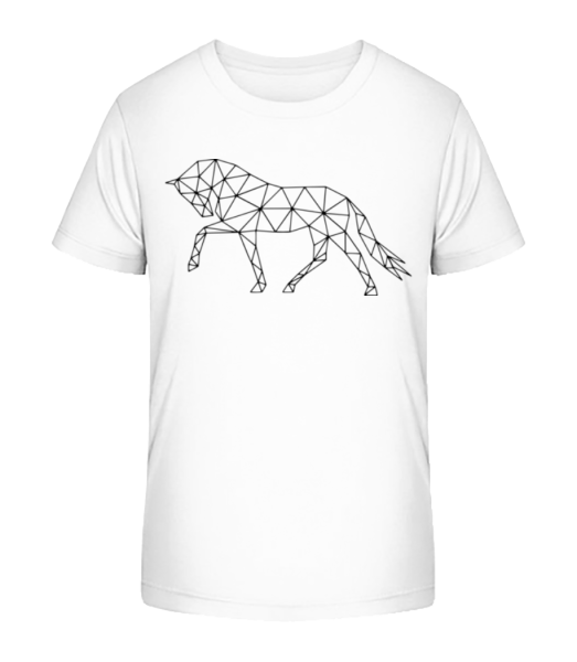 Polygon Horse - Kid's Bio T-Shirt Stanley Stella - White - Front