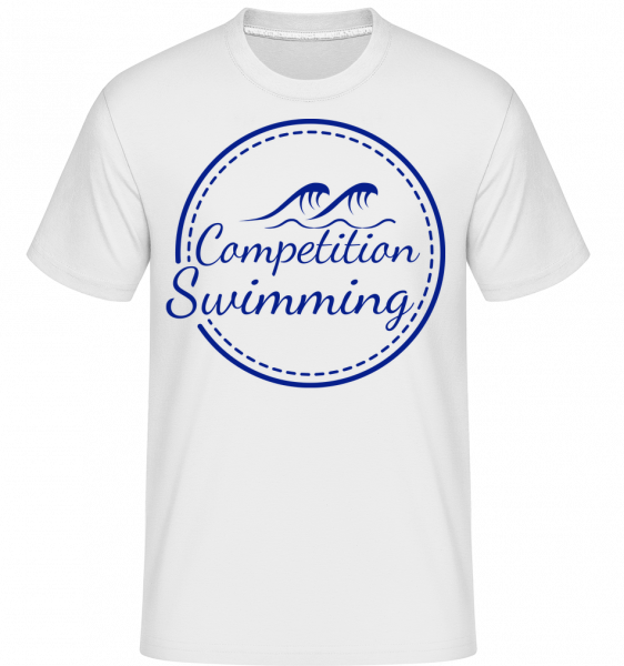Competition Swimming -  Shirtinator Men's T-Shirt - White - Front