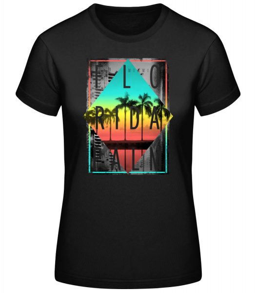 Florida Palm - Basic T-Shirt - Schwarz - Vorn