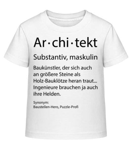 Architekt Quatsch Duden - Kinder Shirtinator T-Shirt - Weiß - Vorne
