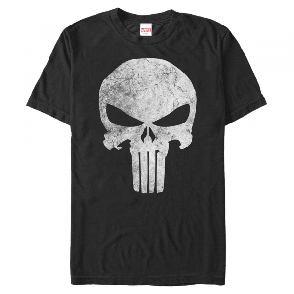 Marvel - Punisher Distressed Skull - Men's T-Shirt - Black - Front