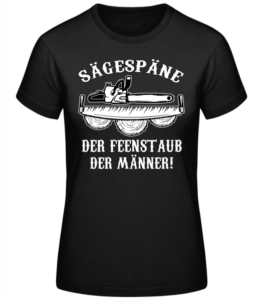 Sägespäne - Basic T-Shirt - Schwarz - Vorn