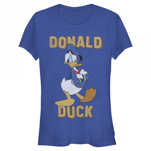 Disney - Micky Maus - Donald Duck - Frauen T-Shirt - Royalblau - Vorne