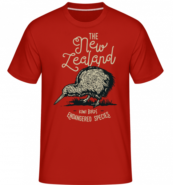 Kiwi New Zealand - Shirtinator Männer T-Shirt - Rot - Vorn