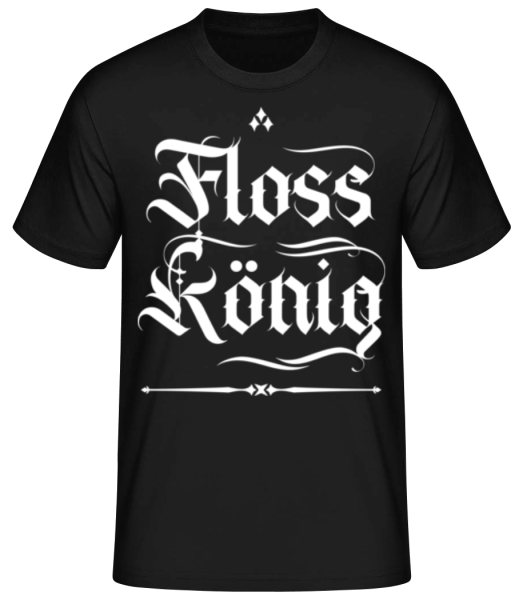 Floss König - Männer Basic T-Shirt - Schwarz - Vorne